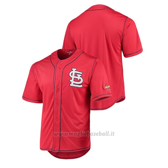 Maglia Baseball Uomo St. Louis Cardinals Button-down Stitches Team Color Rosso